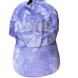 Newhattan tie dye purple adjustable back hat flaming gorge Manila Utah